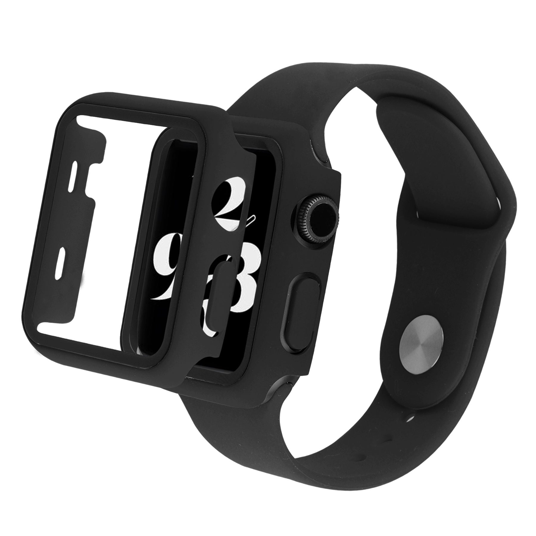 For Apple Watch SE (2022) 44mm SE 44mm 6 5 4 44mm Silicone Watch Strap Full Cover Hard PC Watch Case with Tempered Glass Screen Protector For Apple Watch SE (2022) 44mm SE 44mm 6 5 4 44mm Silicone Watch Strap Full Cover Hard PC Watch Case with Tempered Glass Screen Protector